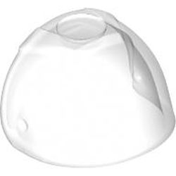 LEGO part 89159 Headwear Accessory Visor [Large with Trapezoid Top] in Transparent/ Trans-Clear