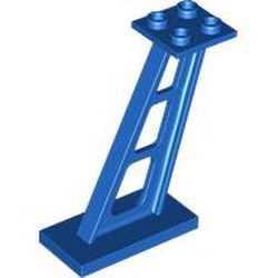 LEGO part 4476b Support 2 x 4 x 5 Stanchion Inclined [5mm wide posts] in Bright Blue/ Blue