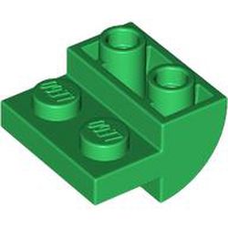 LEGO part 1750 Slope Curved 2 x 2 Inverted in Dark Green/ Green