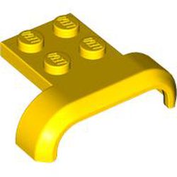LEGO part 28326 Wheel Arch, Mudguard 3 x 4 with 2 x 2 Plate in Bright Yellow/ Yellow
