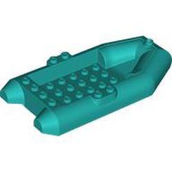 LEGO part 78611 Boat / Rubber Raft / Dinghy 6 x 12 in Bright Bluish Green/ Dark Turquoise