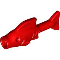 LEGO part FISH W. KNOB in Bright Red/ Red