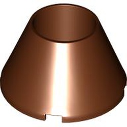 LEGO part 4742 Cone 4 x 4 x 2 Hollow No Studs in Reddish Brown