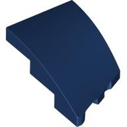 LEGO part 80177 Slope Curved 3 x 2 with Stud Notch Left in Earth Blue/ Dark Blue