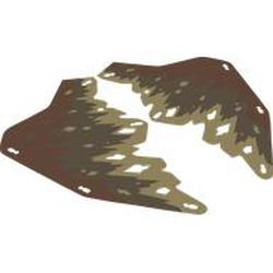 LEGO part 106596 Foil for 71809-1, Tan/Dark Tan Wings in Transparent/ Trans-Clear
