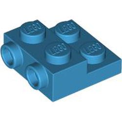 LEGO part 4304 Plate Special 2 x 2 x 2/3 with Two Studs On Side and Two Raised - Updated Version in Dark Azure