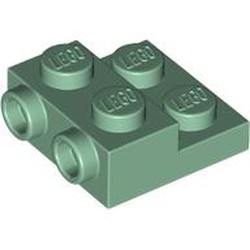 LEGO part 4304 Plate Special 2 x 2 x 2/3 with Two Studs On Side and Two Raised - Updated Version in Sand Green