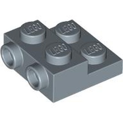 LEGO part 4304 Plate Special 2 x 2 x 2/3 with Two Studs On Side and Two Raised - Updated Version in Sand Blue
