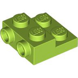 LEGO part 4304 Plate Special 2 x 2 x 2/3 with Two Studs On Side and Two Raised - Updated Version in Bright Yellowish Green/ Lime