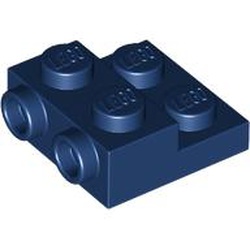 LEGO part 4304 Plate Special 2 x 2 x 2/3 with Two Studs On Side and Two Raised - Updated Version in Earth Blue/ Dark Blue