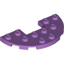 LEGO part PLATE HALF CIRCLE 3x6 WITH CUT in Medium Lavender (6470187|18646)