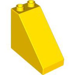 LEGO part 49570 Duplo Brick 4 x 2 x 3 Slope 45° in Bright Yellow/ Yellow