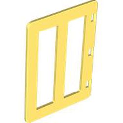 LEGO part 65111 Duplo Door with Two Long Window Panes in Cool Yellow/ Bright Light Yellow