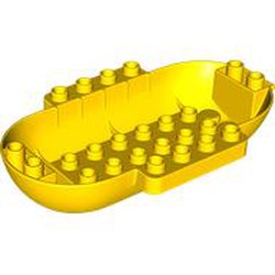 LEGO part  BOAT BOTTOM 10X6X1.5, NO. 1 in Bright Yellow/ Yellow