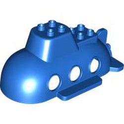 LEGO part  SUBMARINE TOP 10X6X3 1/2, NO. 1 in Bright Blue/ Blue