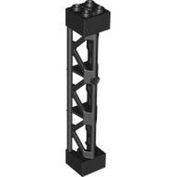LEGO part 4687 LATTICE TOWER 2X2X10 W/CROSS in Black