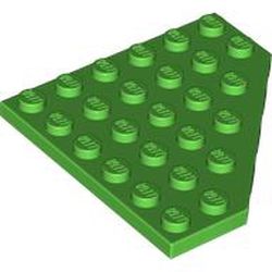 LEGO part 6106 Wedge Plate 6 x 6 Cut Corner in Bright Green