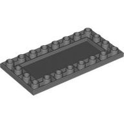 LEGO part 83496 Tile Special 4 x 8 Inverted in Dark Stone Grey / Dark Bluish Gray