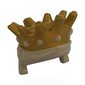 Minifig Headwear Turban with Crown gold pattern