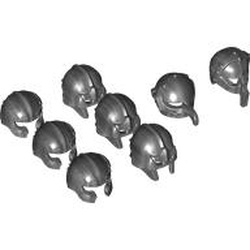 LEGO part 5483 Helmet Pack Orc [Complete] in Titanium Metallic / Pearl Titanium