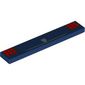 Tile 1 x 6 with Red Rear Lights, Silver Mustang Logo print