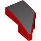 Slope Curved 2 x 1 with Stud Notch Left with Silver Surface print