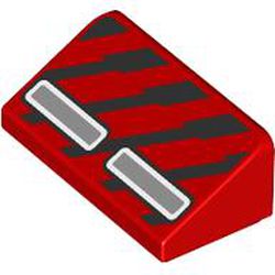 LEGO part 85984pr0046 ROOF TILE 1X2X2/3, NO. 46 in Bright Red/ Red