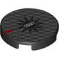Tile Round 2 x 2 with Silver Stripes, Audi Logo print