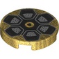 Tile Round 2 x 2 with Black/Silver Rims print