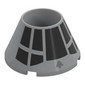 Cone 4 x 4 x 2 Hollow No Studs with Black Cockpit print