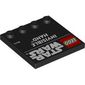 Plate Special 4 x 4 with Studs on One Edge with 'LEGO STAR WARS INVISIBLE HAND' print