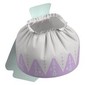 Duplo Skirt with Lavender Triangles print, Light Aqua Cape