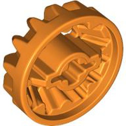 LEGO part 69762 Technic Gear 14 Tooth Bevel with Axle Hole in Bright Orange/ Orange