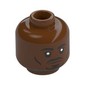 Minifig Head Kelleran Beq / Duncan Kincaid, Raised Black Eyebrow, Moustache, Beard print