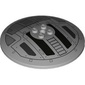 Dish 8 x 8 Inverted [Radar], Solid Studs, Rounded Anti-stud Underside, TIE Interceptor Hatch print