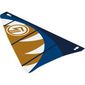 Sail, Triangular, 3 Corner Holes, Dark Blue, Blue, Orange, and White Decorations Print