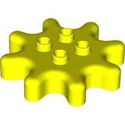 LEGO part 26832 Duplo Gear 4 x 4 - 8 Tooth in Vibrant Yellow