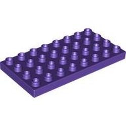 LEGO part 4672 Duplo Plate 4 x 8 in Medium Lilac/ Dark Purple