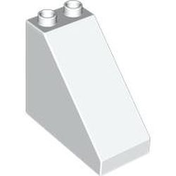LEGO part ROOF TILE 4X2X3, DEG. 45 in White (6472818|49570)