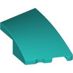LEGO part 80178 Slope Curved 3 x 2 with Stud Notch Right in Bright Bluish Green/ Dark Turquoise