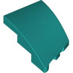 LEGO part 80177 Slope Curved 3 x 2 with Stud Notch Left in Bright Bluish Green/ Dark Turquoise