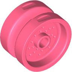 LEGO part 66727 Wheel 18 x 12 with Pin Hole and Stud in Vibrant Coral/ Coral