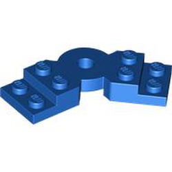 LEGO part 79846 Plate Angled 2 x 2 with Step and Hole in Center in Bright Blue/ Blue