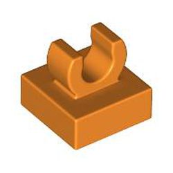 LEGO part 15712 Tile Special 1 x 1 with Clip with Rounded Edges in Bright Orange/ Orange