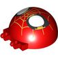 Windscreen 6 x 6 x 3 Dome with Dual 2 Fingers with Spider-Man Face, Gold Webs print
