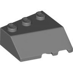 LEGO part 42862 Wedge Sloped 45° 3 x 3 Left in Dark Stone Grey / Dark Bluish Gray