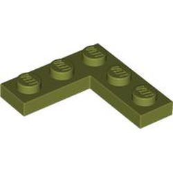 LEGO part 77844 Plate 3 x 3 Corner in Olive Green