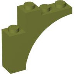 LEGO part 80543 Brick Arch 1 x 4 x 3 in Olive Green