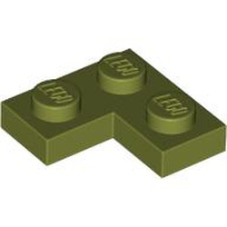 LEGO part 2420 Plate 2 x 2 Corner in Olive Green