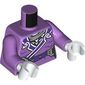 Torso, Robe, Dark Purple Collar, Belt, White Trim, Silver Scarf, Buckle print, Medium Lavender Arms, White Hands